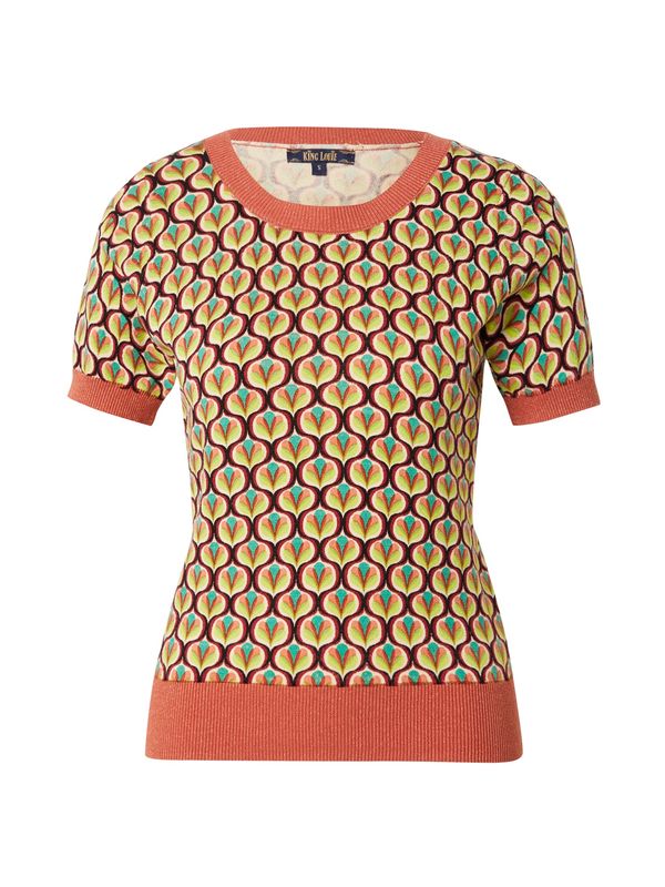 King Louie King Louie Пуловер 'Gigi'  светлосиньо / ръждиво кафяво / тръстиково зелено / патладжан