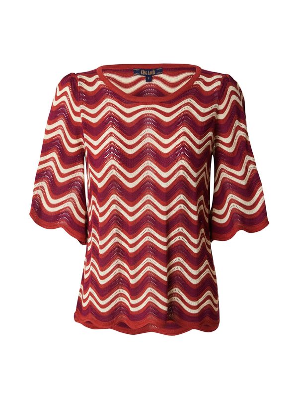 King Louie King Louie Пуловер 'Maree'  карамел / розово / бяло