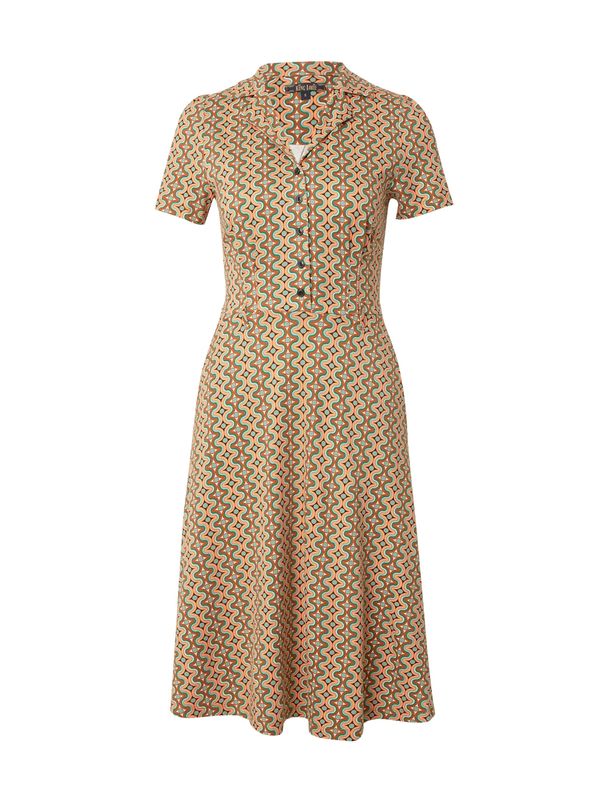 King Louie King Louie Рокля тип риза 'Sheeva'  бежово / кафяво / зелено / бяло