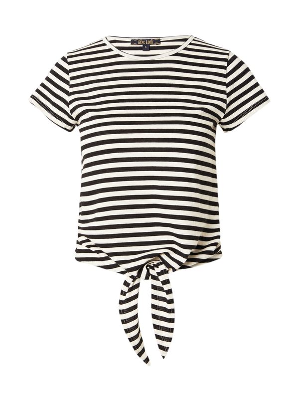 King Louie King Louie Тениска  черно / бял памук