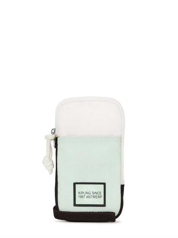 KIPLING KIPLING Чанта за през рамо тип преметка 'CLARK'  пастелно зелено / черно / бяло