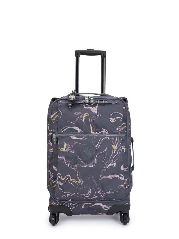 KIPLING KIPLING Троли чанта 'Darcey'  графитено сиво / лайм / тъмнозелено / светлорозово