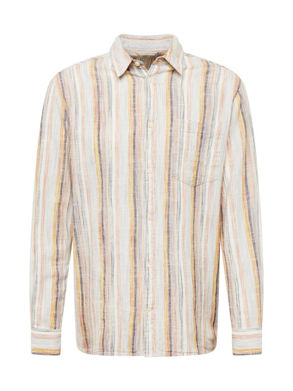 KnowledgeCotton Apparel KnowledgeCotton Apparel Риза  лимоненожълто / патладжан / тъмнооранжево / мръсно бяло