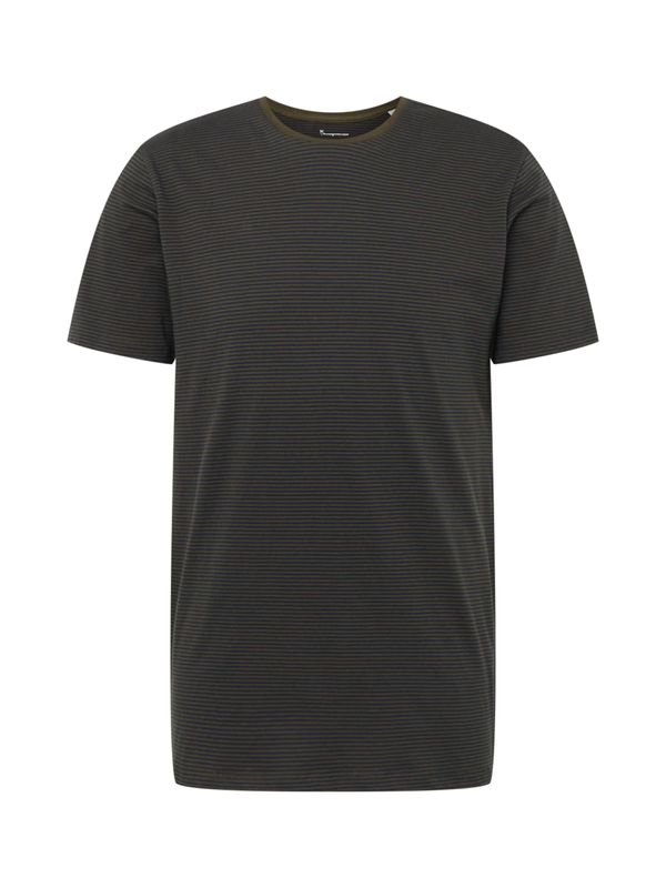 KnowledgeCotton Apparel KnowledgeCotton Apparel Тениска 'ALDER'  нейви синьо / каки