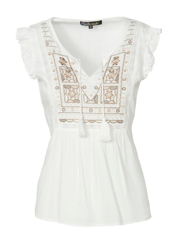 KOROSHI KOROSHI Блуза  бежово / кафяво / бяло