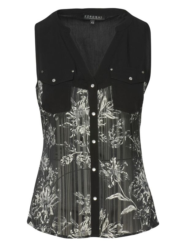 KOROSHI KOROSHI Блуза  черно / бяло