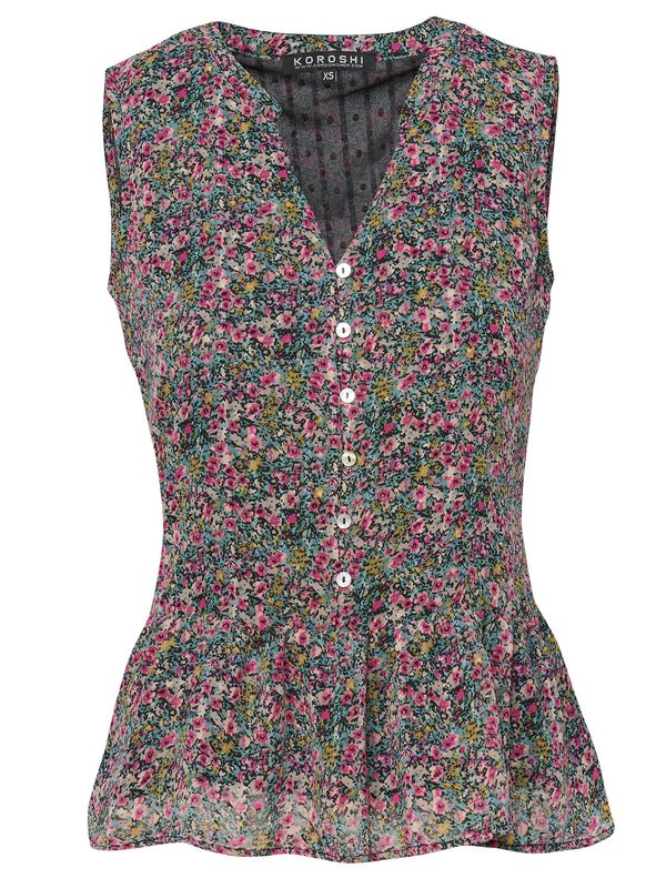 KOROSHI KOROSHI Блуза  лайм / пастелно зелено / тъмнозелено / фуксия