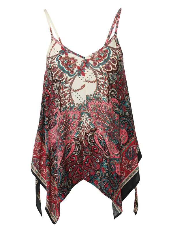 KOROSHI KOROSHI Блуза  смарагдово зелено / гренадин / черно / мръсно бяло