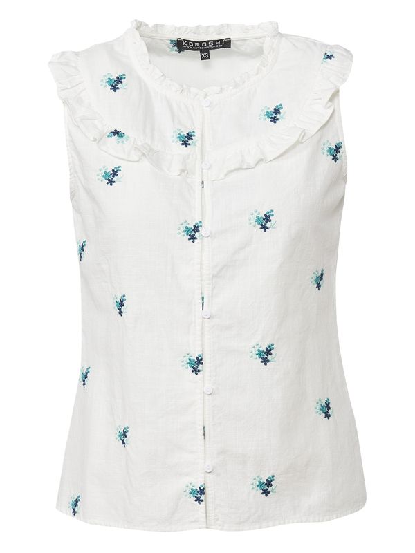 KOROSHI KOROSHI Блуза  тъмносиньо / мента / бяло