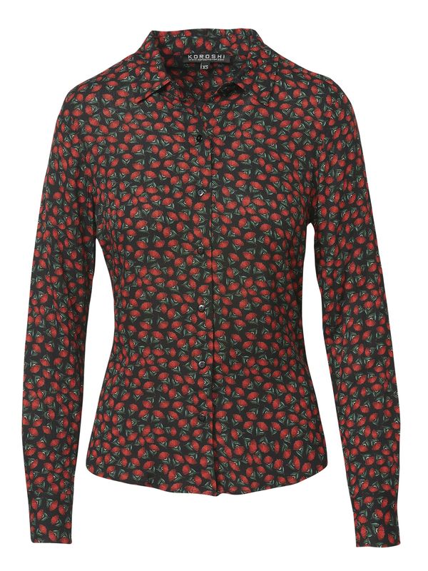 KOROSHI KOROSHI Блуза  тъмнозелено / червено / черно / бяло