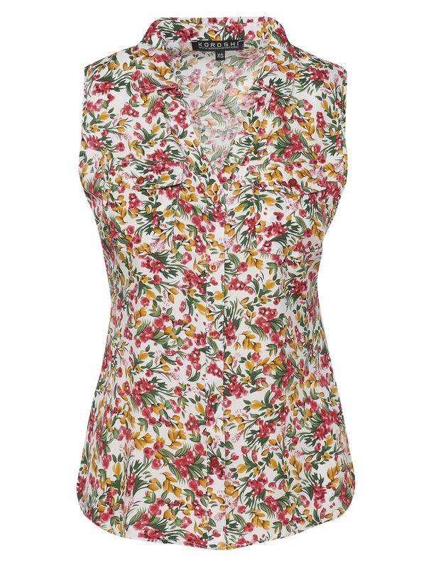 KOROSHI KOROSHI Блуза  жълто / тревнозелено / алено / бяло