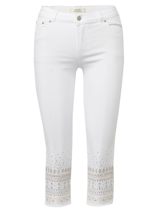 KOROSHI KOROSHI Дънки  бежово / прозрачно / бяло