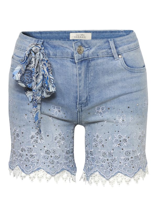 KOROSHI KOROSHI Дънки  светлосиньо / бяло