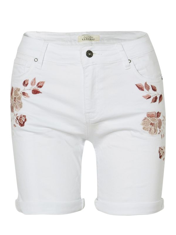 KOROSHI KOROSHI Дънки  тъмнобежово / ръждиво кафяво / бял деним