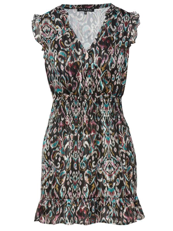 KOROSHI KOROSHI Лятна рокля  синьо / розово / черно / бяло