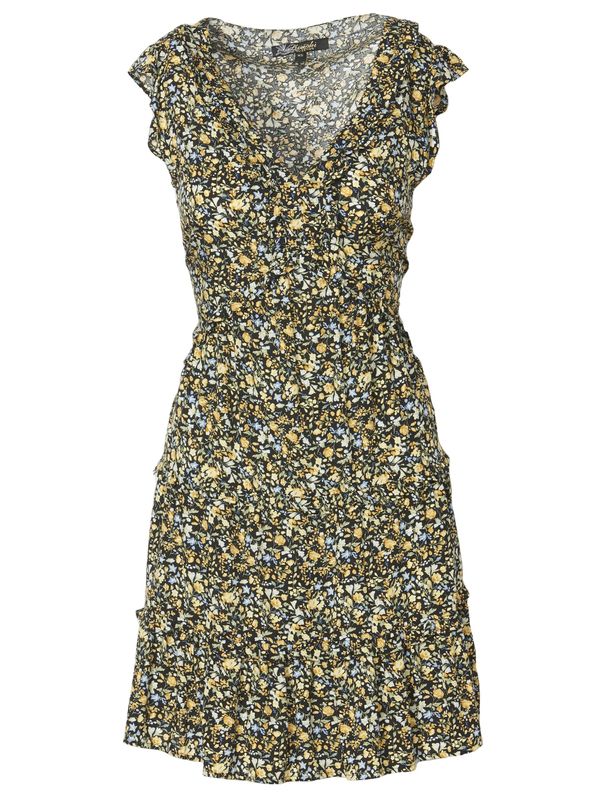 KOROSHI KOROSHI Лятна рокля  светлосиньо / жълто / черно / бяло