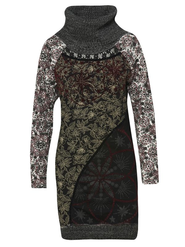 KOROSHI KOROSHI Плетена рокля  пъстро / черно