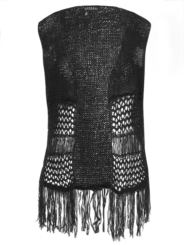 KOROSHI KOROSHI Плетена жилетка  черно