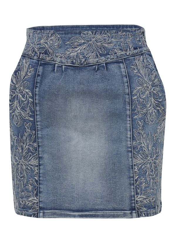 KOROSHI KOROSHI Пола  син деним / бяло