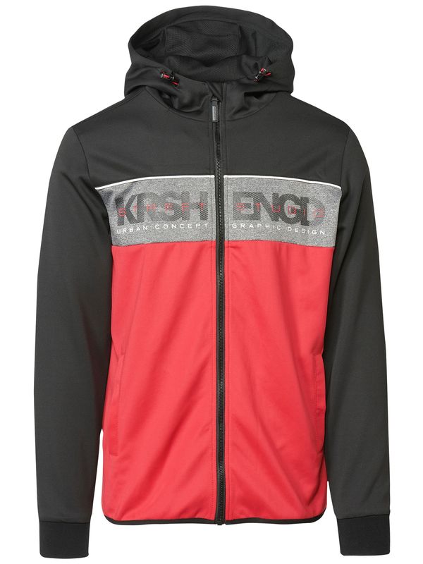 KOROSHI KOROSHI Преходно яке  сив меланж / ярко червено / черно / бяло