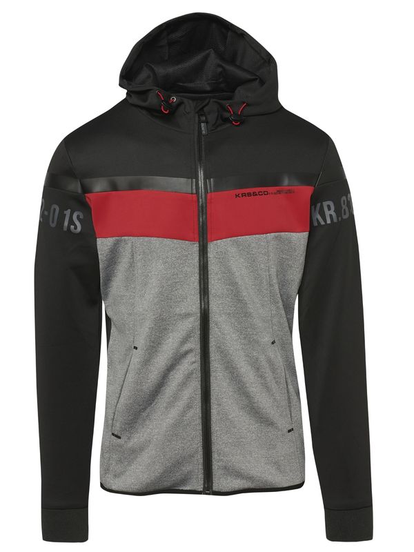 KOROSHI KOROSHI Преходно яке  сиво-бежово / червено / черно