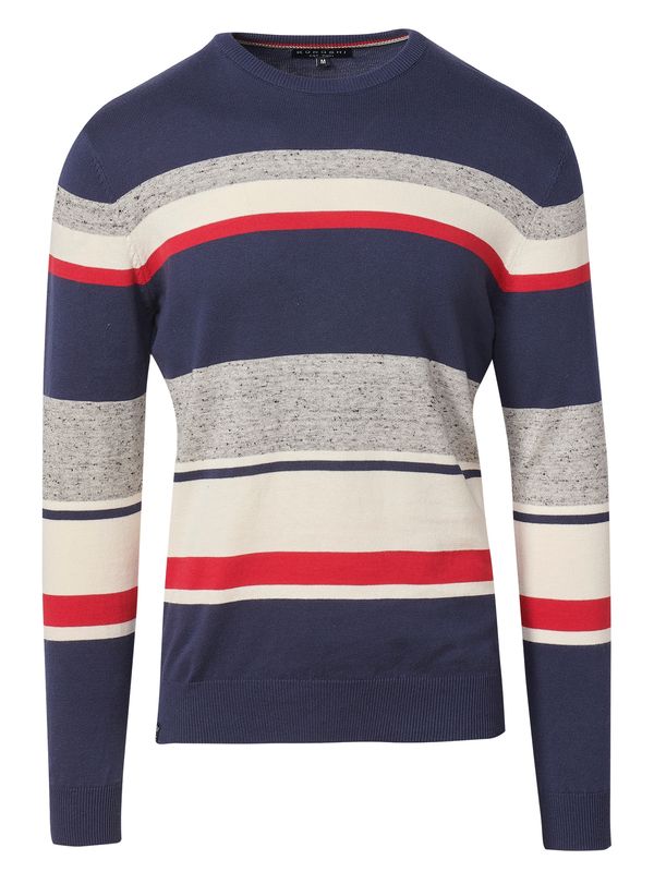 KOROSHI KOROSHI Пуловер  бежово / нейви синьо / сиво / червено