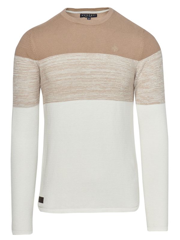 KOROSHI KOROSHI Пуловер  камел / светлобежово / бежово меланж