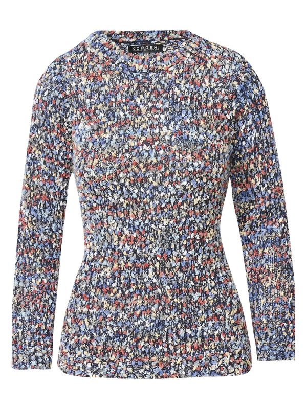 KOROSHI KOROSHI Пуловер  кремаво / синьо / светлосиньо / кафяво / бяло