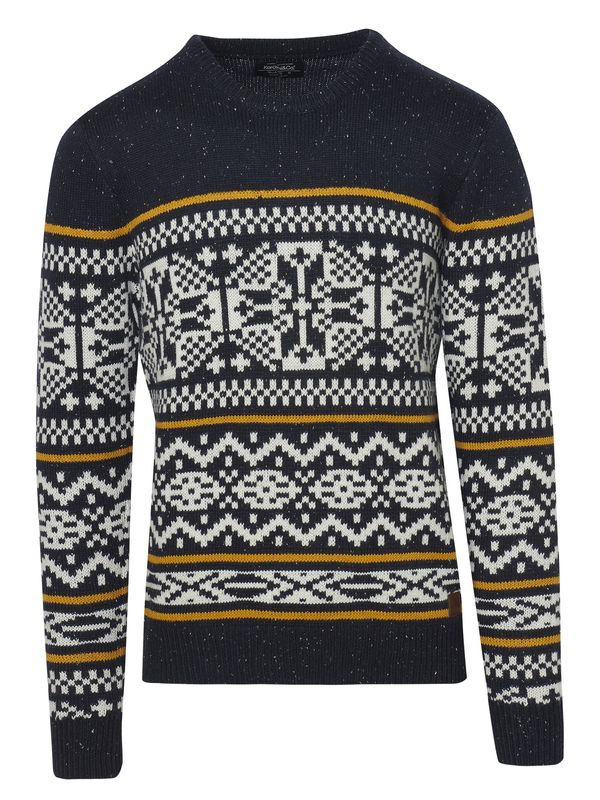 KOROSHI KOROSHI Пуловер  нейви синьо / къри / бяло