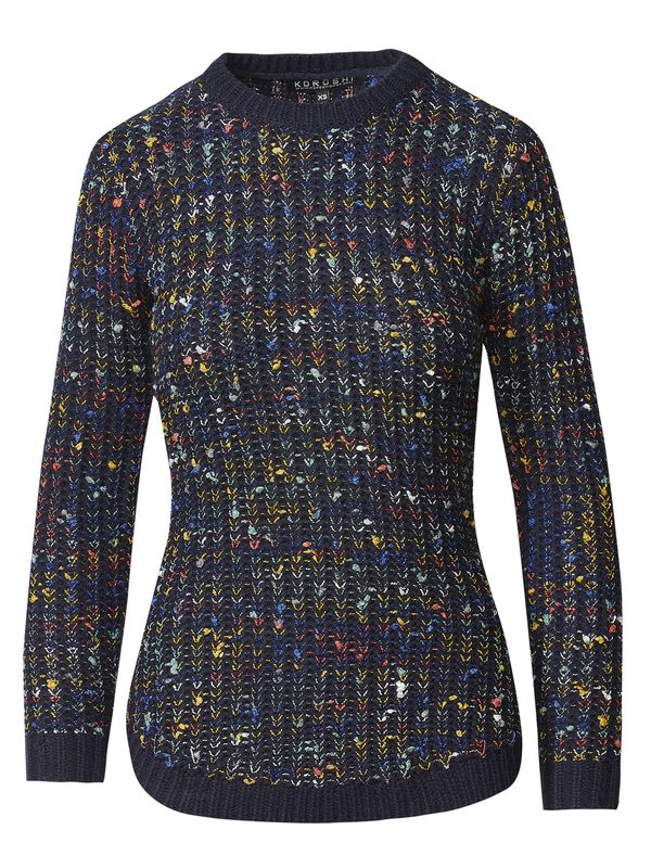 KOROSHI KOROSHI Пуловер  нейви синьо / пъстро