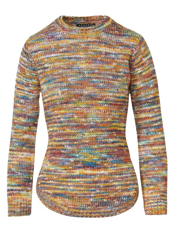 KOROSHI KOROSHI Пуловер  синьо / жълто / оранжево / червено / бяло