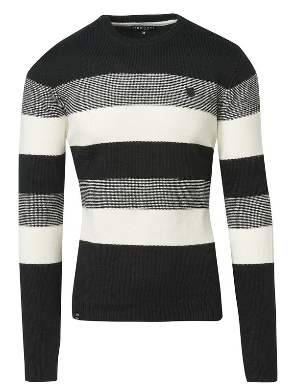KOROSHI KOROSHI Пуловер  сиво / черно / бяло