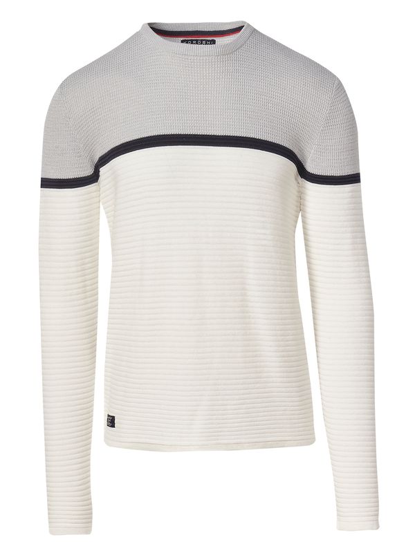 KOROSHI KOROSHI Пуловер  сиво / черно / мръсно бяло