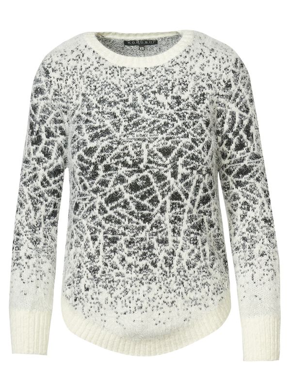 KOROSHI KOROSHI Пуловер  тъмносиво / бяло