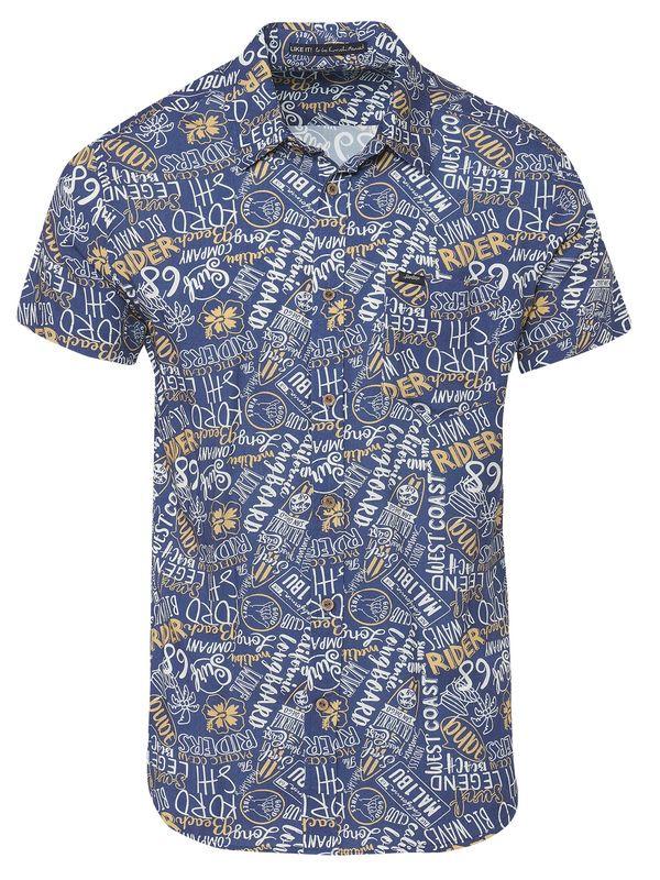 KOROSHI KOROSHI Риза  бежово / синя тинтява / жълто