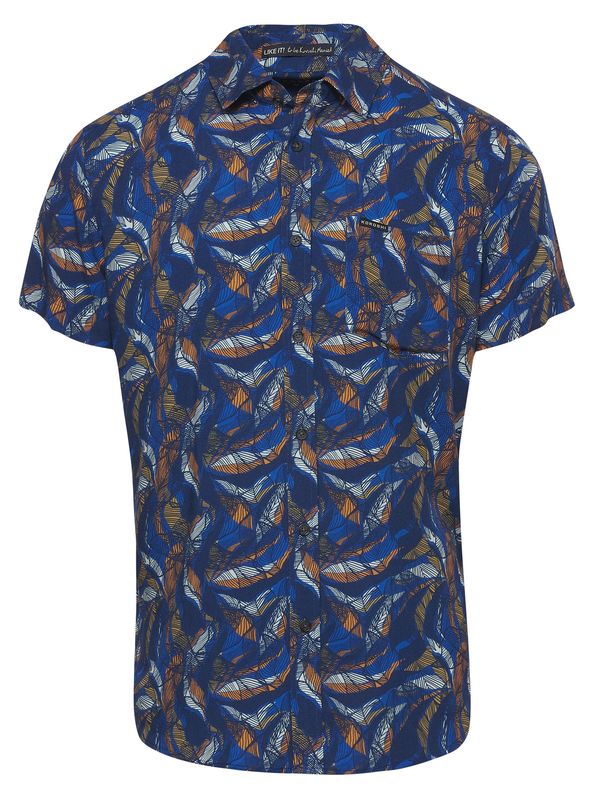 KOROSHI KOROSHI Риза  кралско синьо / оранжево / бяло