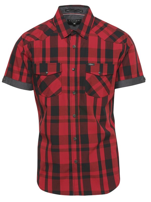 KOROSHI KOROSHI Риза  сиво / алено / черно