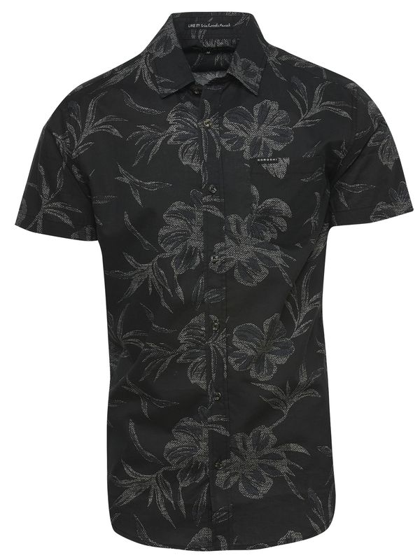 KOROSHI KOROSHI Риза  светлосиво / черно