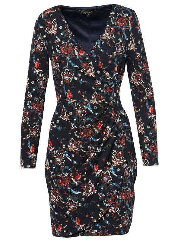 KOROSHI KOROSHI Рокля  бежово / нейви синьо / небесносиньо / червено