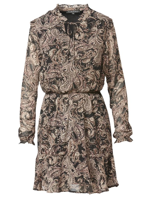 KOROSHI KOROSHI Рокля  кафяво / черно