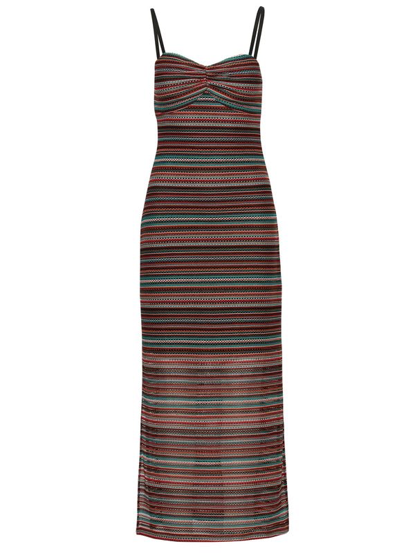 KOROSHI KOROSHI Рокля  кафяво / зелено / червено