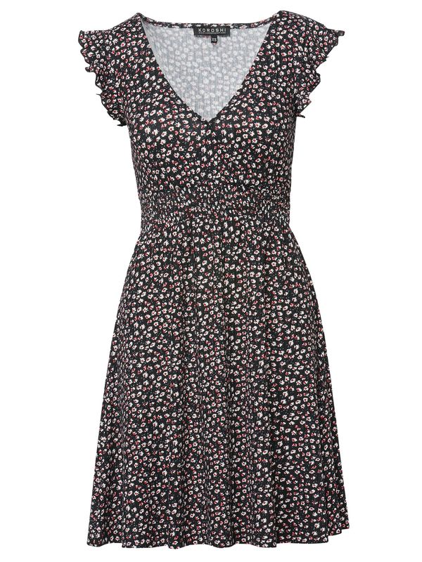 KOROSHI KOROSHI Рокля  кремаво / ръждиво червено / черно