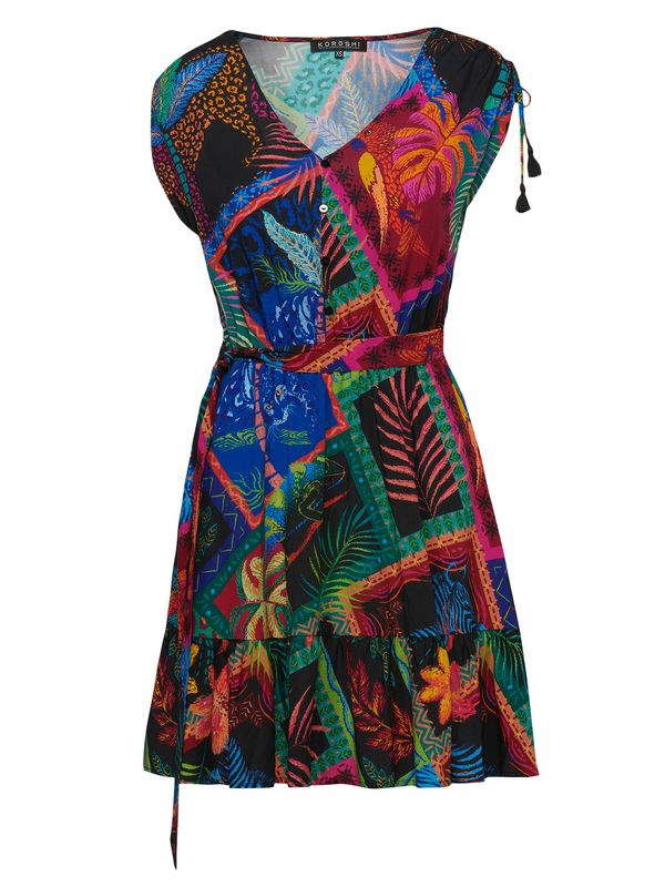 KOROSHI KOROSHI Рокля  синьо / зелено / оранжево / черно
