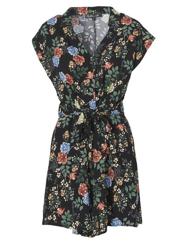 KOROSHI KOROSHI Рокля  светлосиньо / кафяво / смарагдово зелено / черно