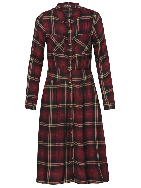 KOROSHI KOROSHI Рокля тип риза  кремаво / тъмночервено / черно