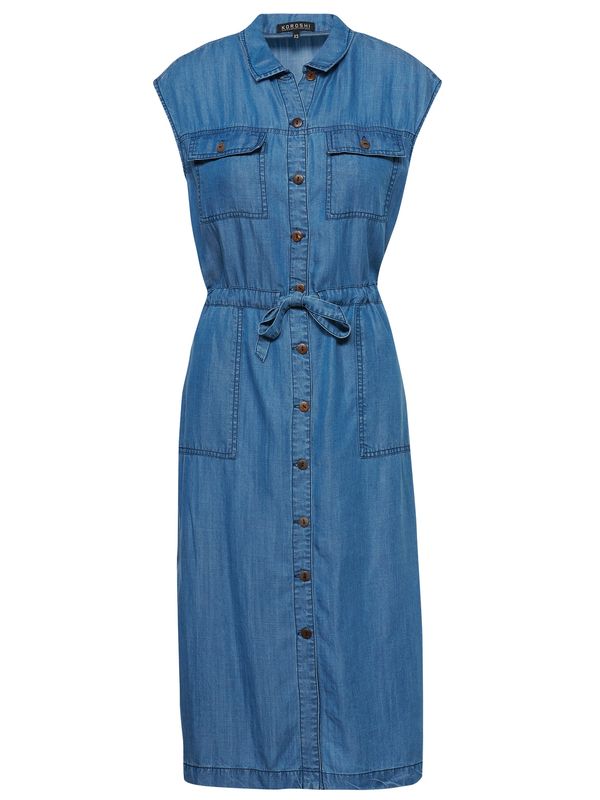 KOROSHI KOROSHI Рокля тип риза  синьо
