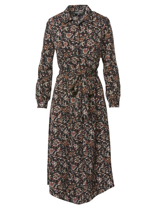 KOROSHI KOROSHI Рокля тип риза  зелено / алено / черно / бяло