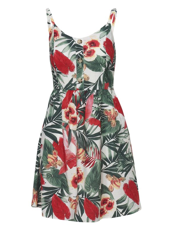 KOROSHI KOROSHI Рокля  зелено / червено / бяло