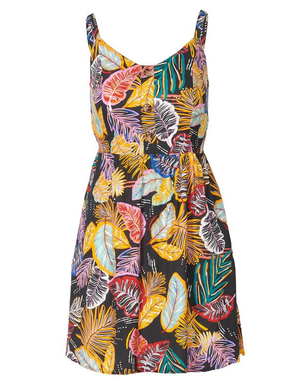 KOROSHI KOROSHI Рокля  жълто / лилав / черно / бяло