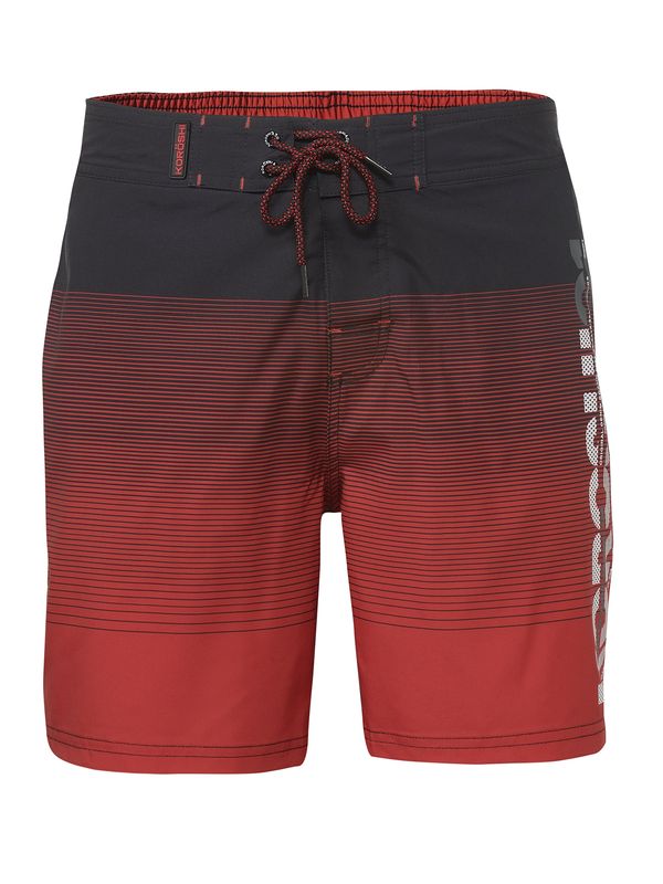 KOROSHI KOROSHI Шорти за плуване  сиво / червено / черно / бяло